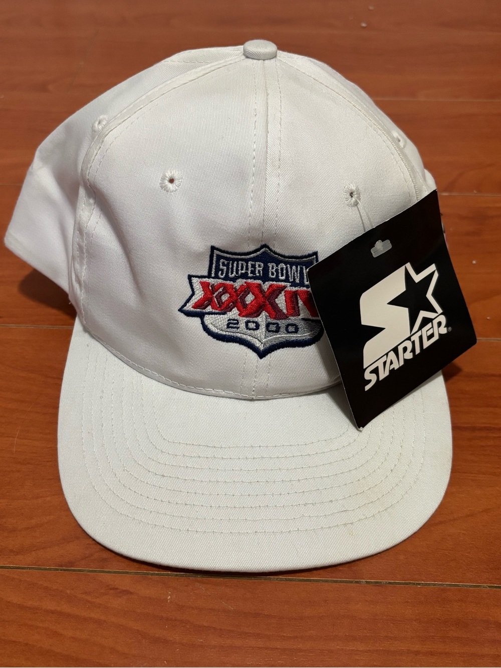 STARTER White Super Bowl XXXIV 2000 Embroidered Cap